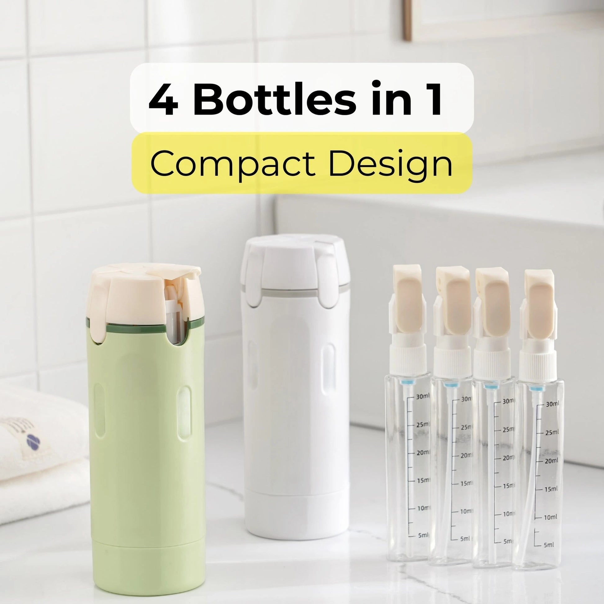 4 - in - 1 Travel Dispenser Bottle - Auranest