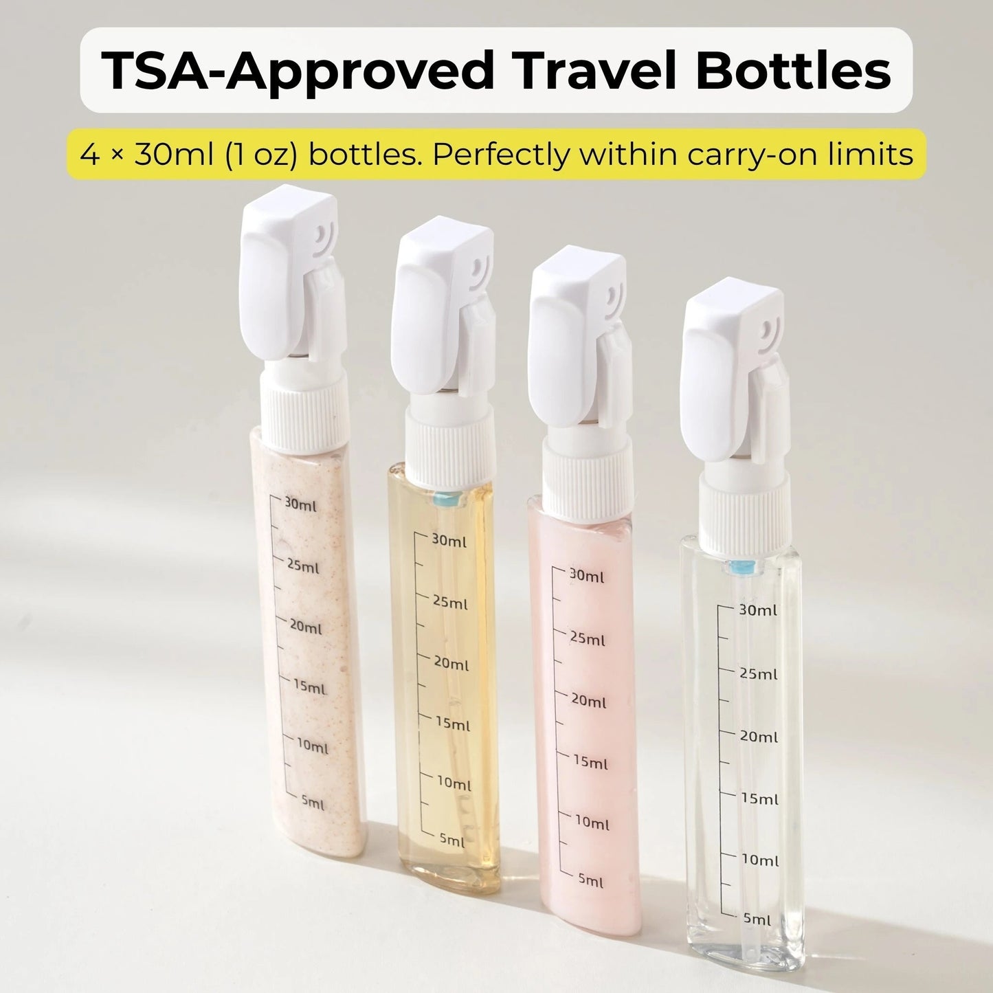 4 - in - 1 Travel Dispenser Bottle - Auranest